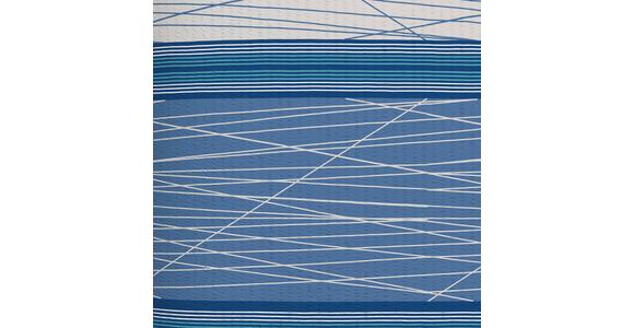 Seersucker Bettwäsche 140x 200 cm Emina Blau Streifen - Blau, MODERN, Textil (140/200cm) - Luca Bessoni