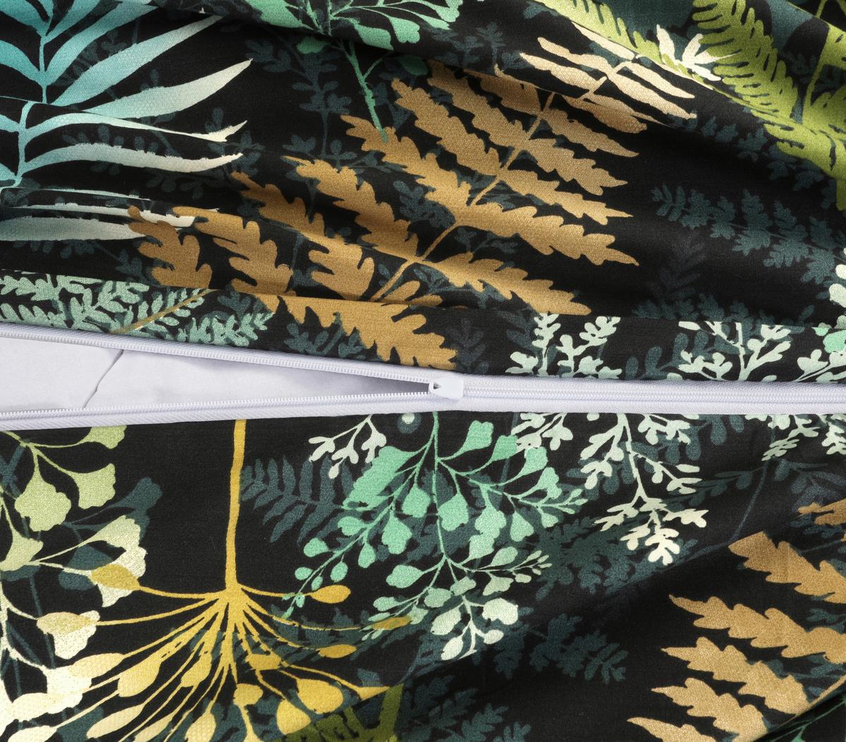 Bettwäsche Malika - Waldgrün/Hellbraun, MODERN, Textil - Luca Bessoni