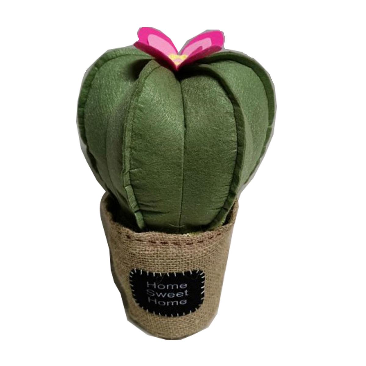 Dekokaktus Nimo - Pink/Naturfarben, LIFESTYLE, Kunststoff/Textil (16/28cm) - Luca Bessoni