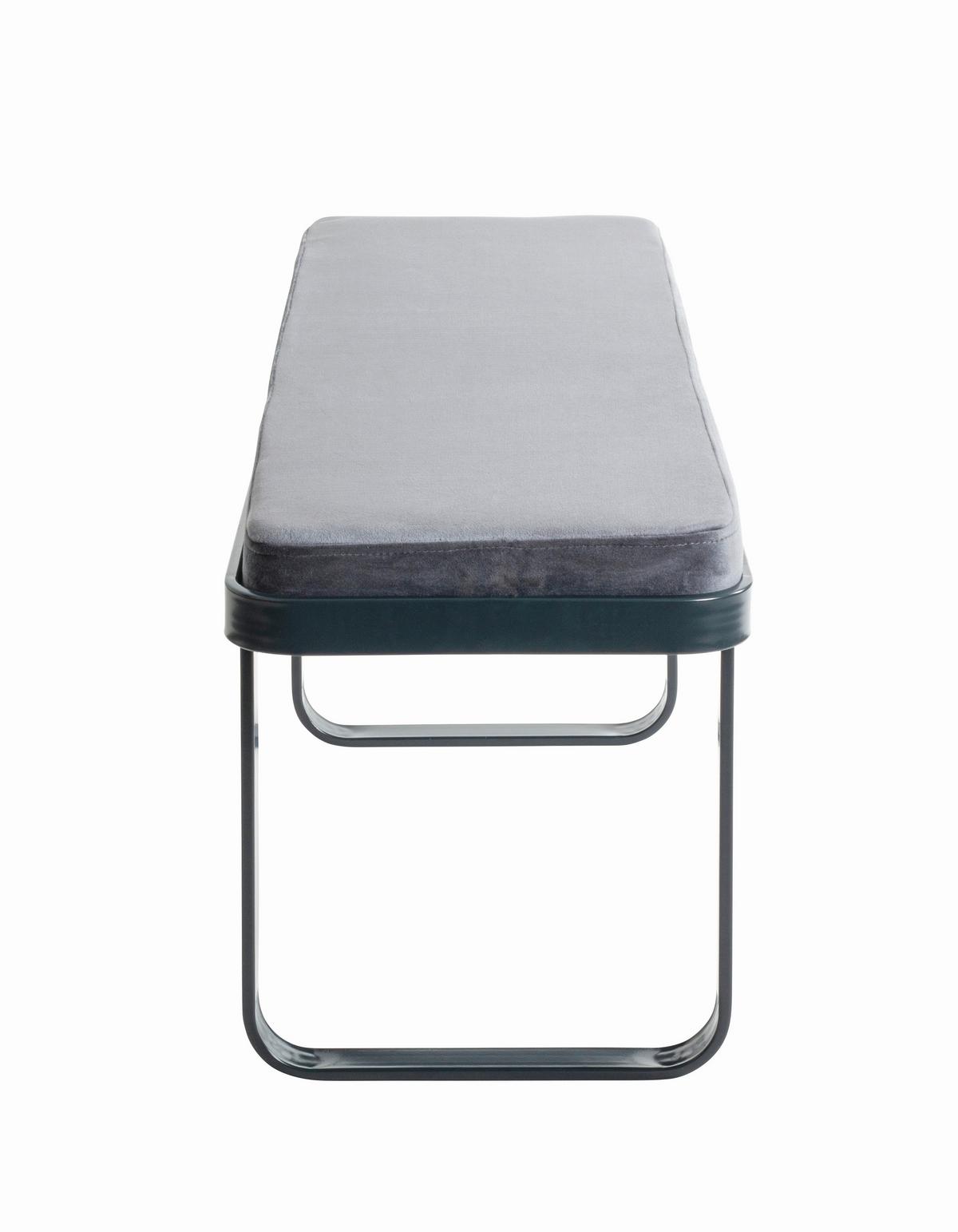 SEDACÍ LAVICE DARIO 2 - antracitová, Konvenční, kov/textil (115/48/36cm)
