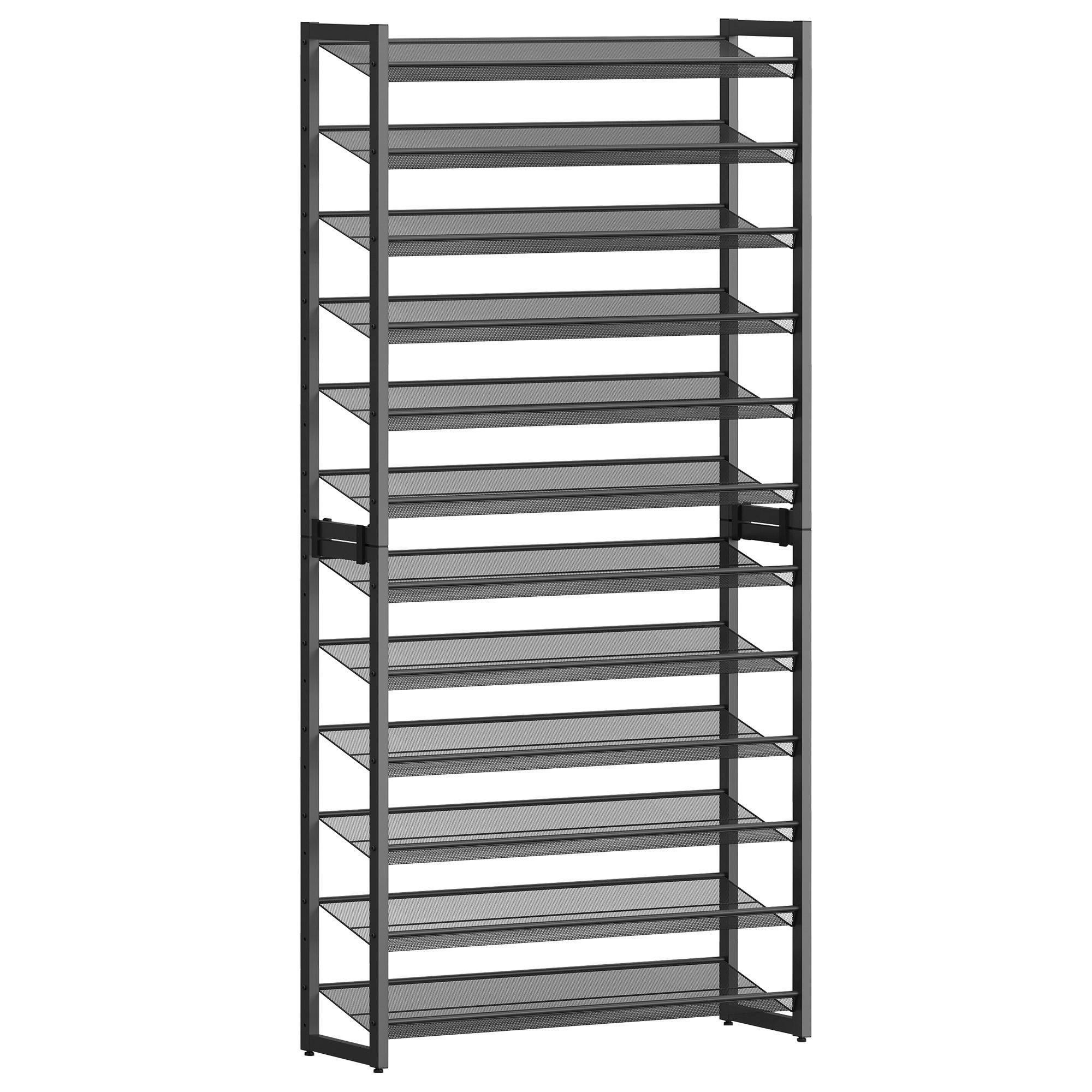 REGÁL NA TOPÁNKY DAN 3 - čierna, Trend, kov (92.5/223/30.7cm) - Boxxx