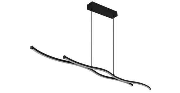 LED-Hängeleuchte Noma - Opal/Schwarz, MODERN, Kunststoff/Metall (110,4/8,6/120cm) - Luca Bessoni