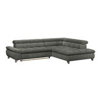 Ecksofa Gemini Grün, B: 312 cm - Chromfarben/Grün, KONVENTIONELL, Textil (312/234cm)