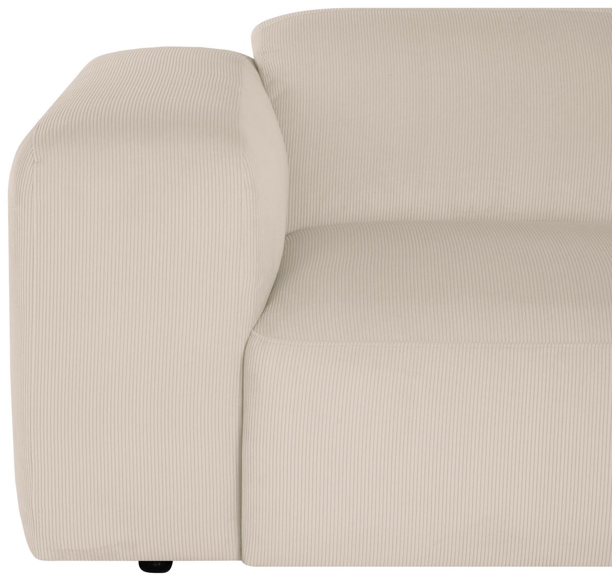 ECKSOFA Hannah Beige S: 252x170cm - Beige/Schwarz, Design, Textil (252/170cm) - MID.YOU