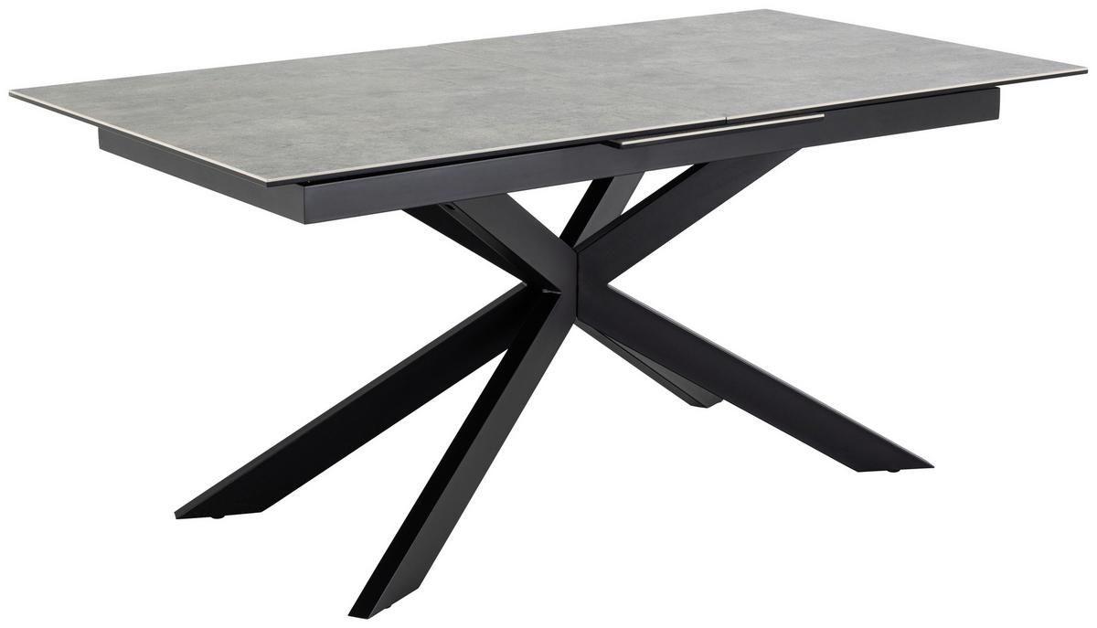 Esstisch Irwine H000023566 - Schwarz/Grau, Design, Glas/Keramik (168-210/90/76cm) - MID.YOU