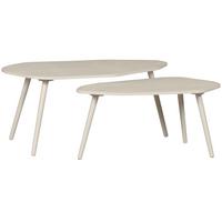 Beistelltischset 2-Teilig Sandfarben - Sandfarben, Design, Holzwerkstoff - Livetastic