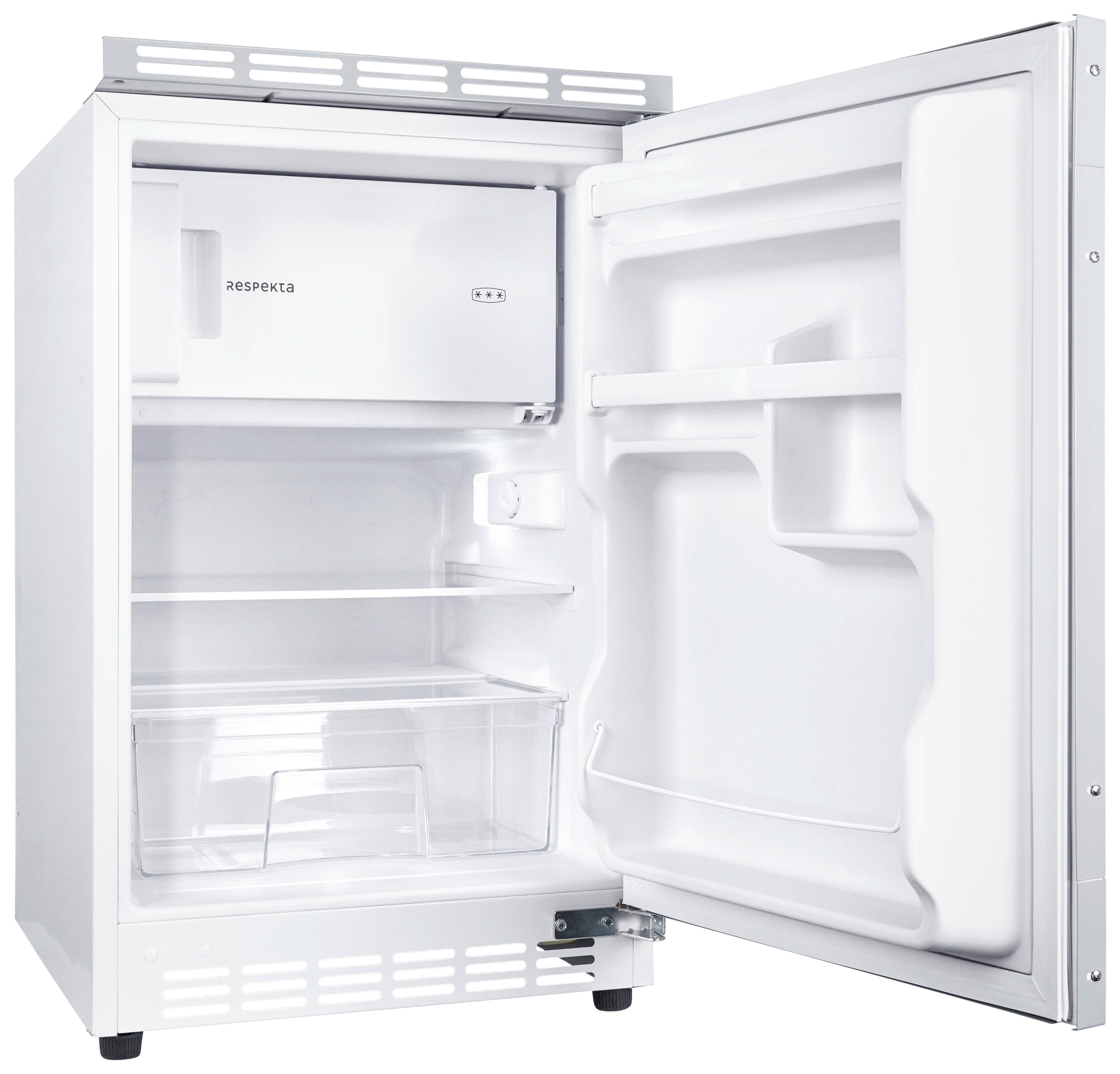 Kühlschrank Respekta Ilian Weiß B: 49,5 cm - Weiß, Basics, Glas/Metall (49,5/81,5/55cm) - Respekta