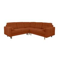 Ecksofa Noret Terracotta S: 242x242 Cm - Buchefarben/Terracotta, Design, Textil (242/242cm) - MID.YOU