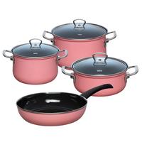 Kochtopfset 4-teilig Pink - Pink, Basics, Metall (48.50/28.50/24cm) - Riess