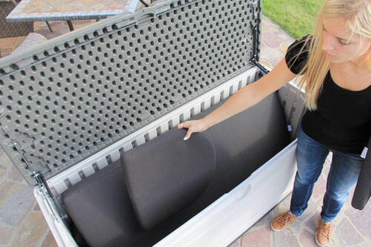 Kissenbox Kissenbox XXL 495 L - Grau, Basics, Kunststoff (153/68/61cm)