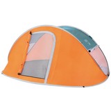 Popupzelt Nucamp X2 Tent - Orange/Grau, KONVENTIONELL, Kunststoff/Textil (235/145/93cm) - Bestway