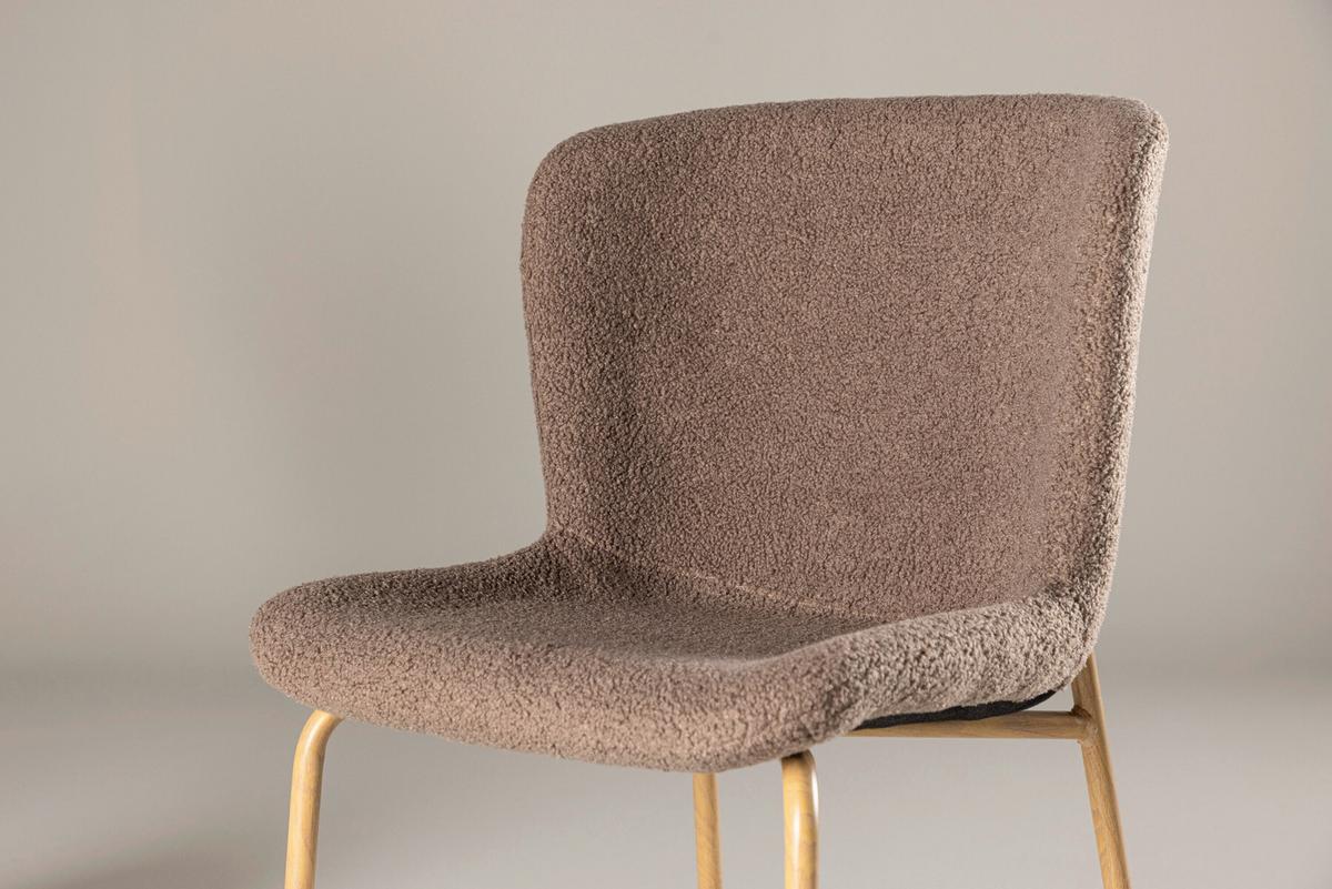 STUHL Modesto Braun B: 48 cm - Braun, MODERN, Textil/Metall (48/80/54cm) - Livetastic