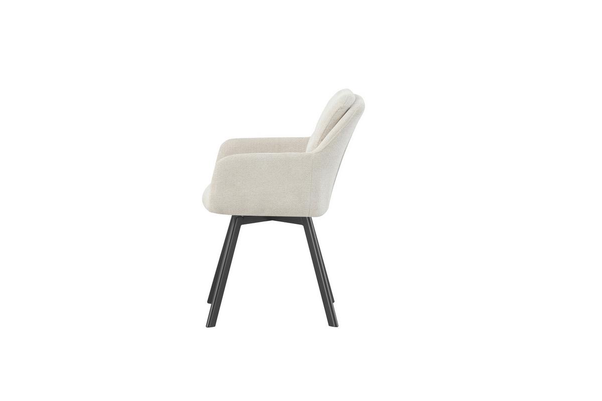 Stuhl-Set Sophie Creme B: 53 cm - Anthrazit/Creme, MODERN, Textil (53/87/62cm) - MID.YOU