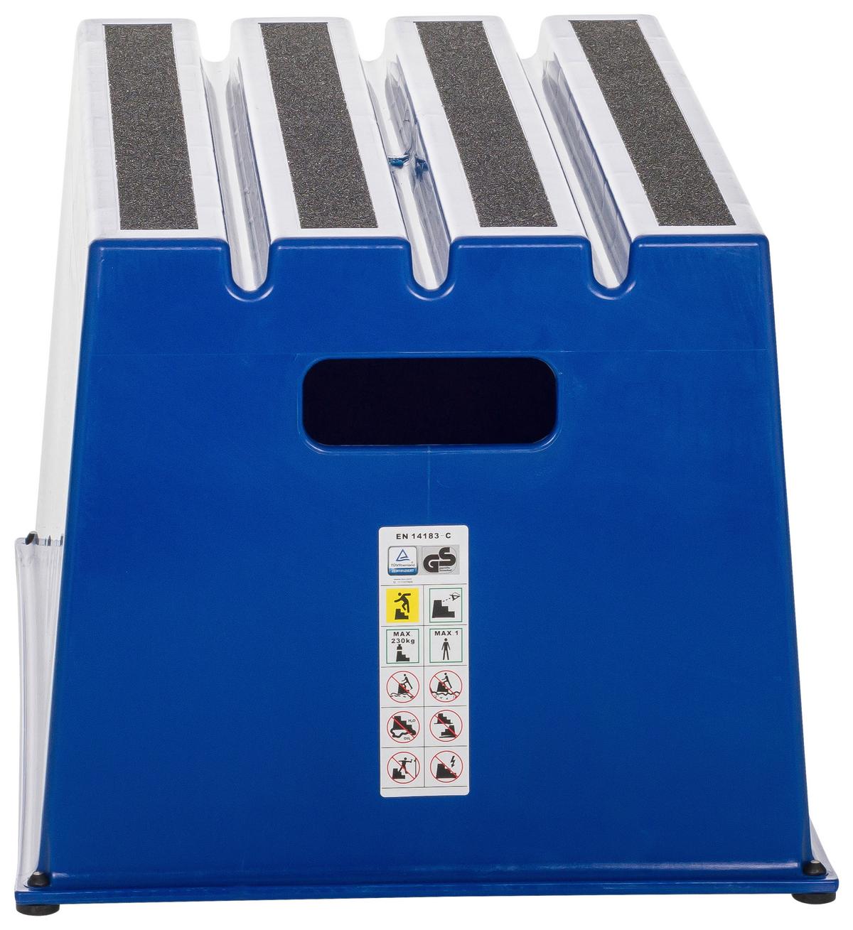 Tritthocker Tio-E1 - Blau, Basics, Kunststoff (52,5/31/37,5cm) - MID.YOU