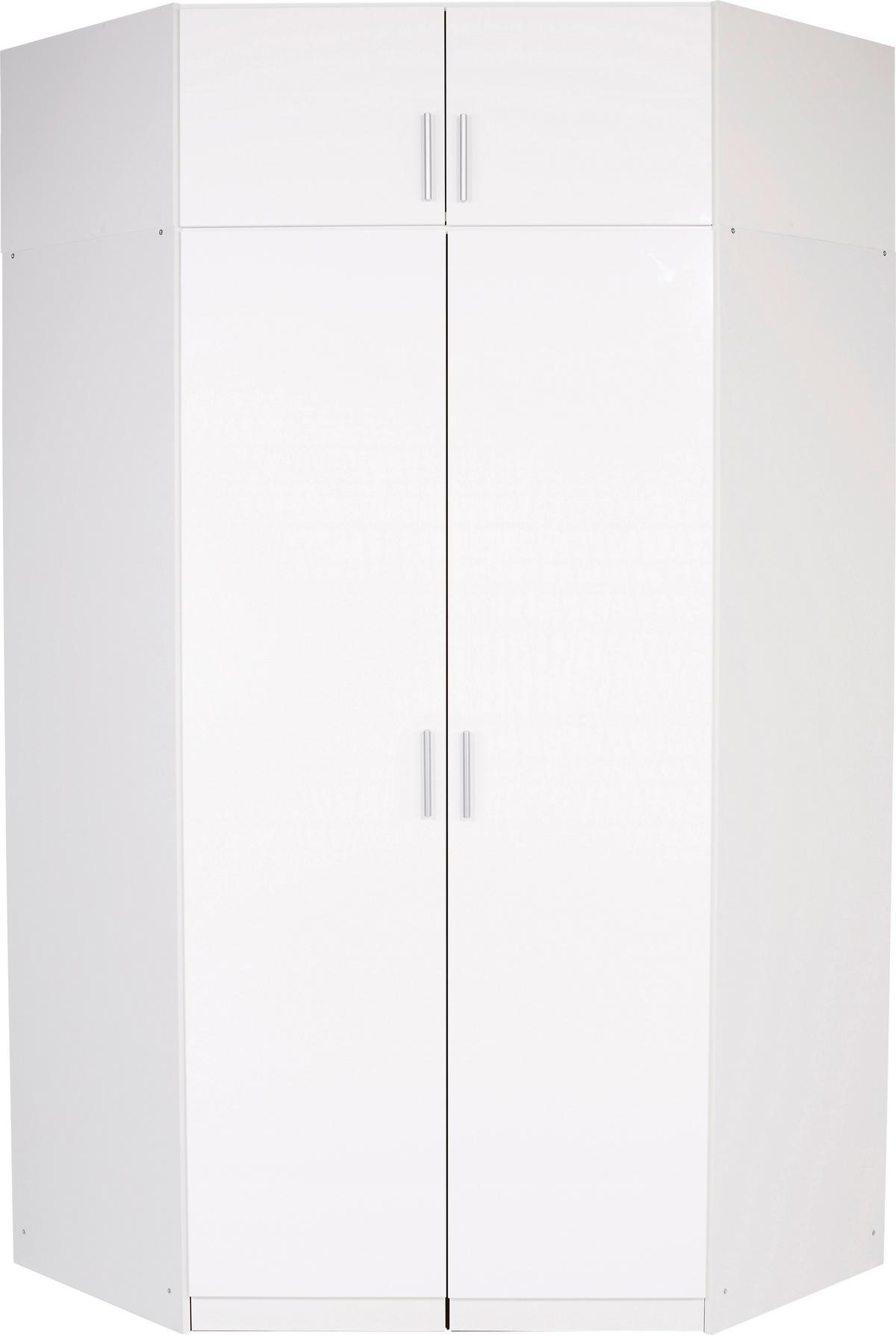 NADSTAVEC NA SKRIŇU CELLE - biela/biela s vysokým leskom, Modern, kompozitné drevo/plast (117/39/117cm)