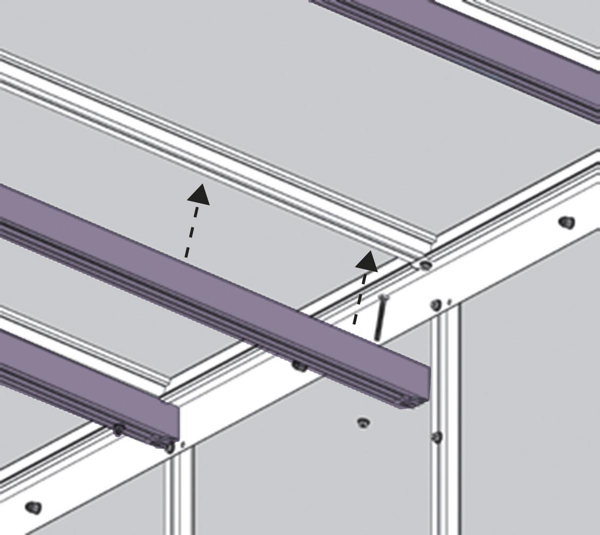 Gewächshaus-Nachrüstsatz Helena 10200 Aluminium - Alufarben, Basics, Metall (23/12,5/263cm)