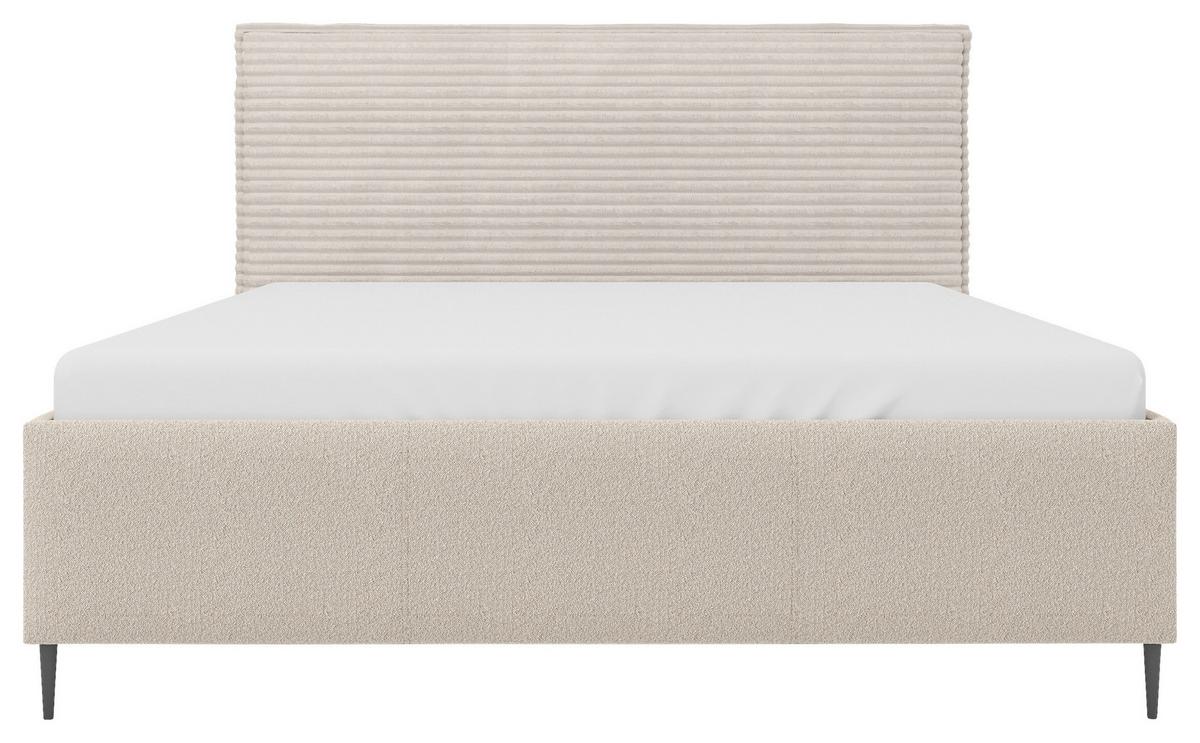 Polsterbett Astrid Naturfarben 160x200 cm - Schwarz/Naturfarben, MODERN, Holz/Holzwerkstoff (160/200cm) - MID.YOU