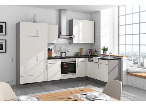 Eckküche Santiago 305x175 cm Weiß/Steingrau - Weiß/Grau, LIFESTYLE (305/175cm) - Vertico Eckküche Santiago 305x175 cm Weiß/Steingrau - Weiß/Grau, LIFESTYLE (305/175cm) - Vertico