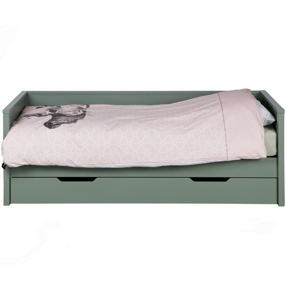 BETTSCHUBKASTEN Nikki Jadegrün B: 198cm - Jadegrün, Basics, Holz (198/20/94cm) - MID.YOU