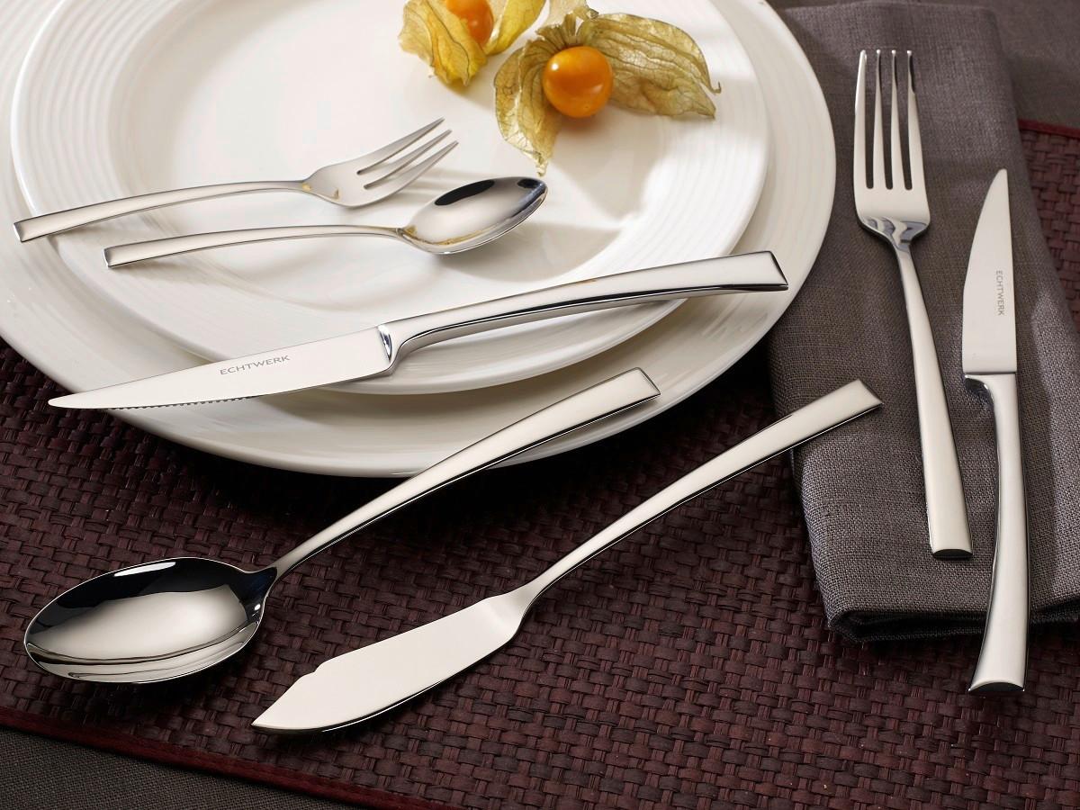 Besteckset 42-Teilig Avelino für 6 Personen - Silberfarben, Trend, Metall (22cm) - Echtwerk