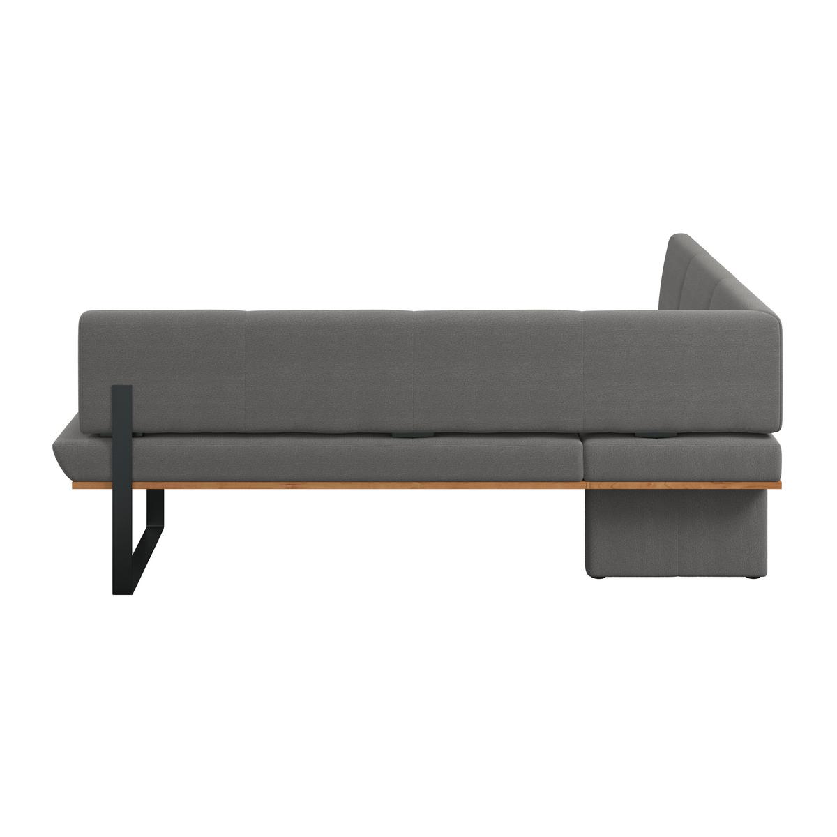 Eckbank Tristan Webstoff anthrazit,S:195x245cm - Anthrazit/Schwarz, MODERN, Holz/Textil (195/245cm) - James Wood