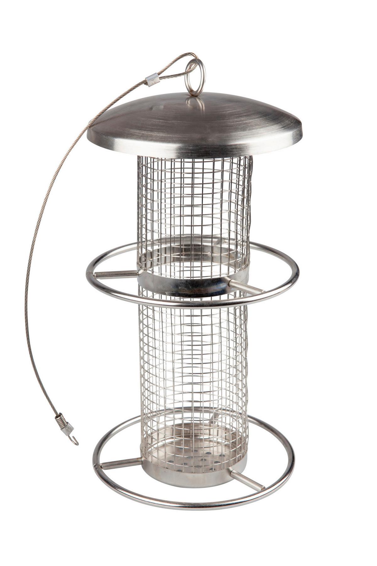 Vogelfuttersilo, Pick-up Bxhxt: 14x28x14 Cm - Silberfarben, Basics, Metall (14/28/14cm) - Windhager