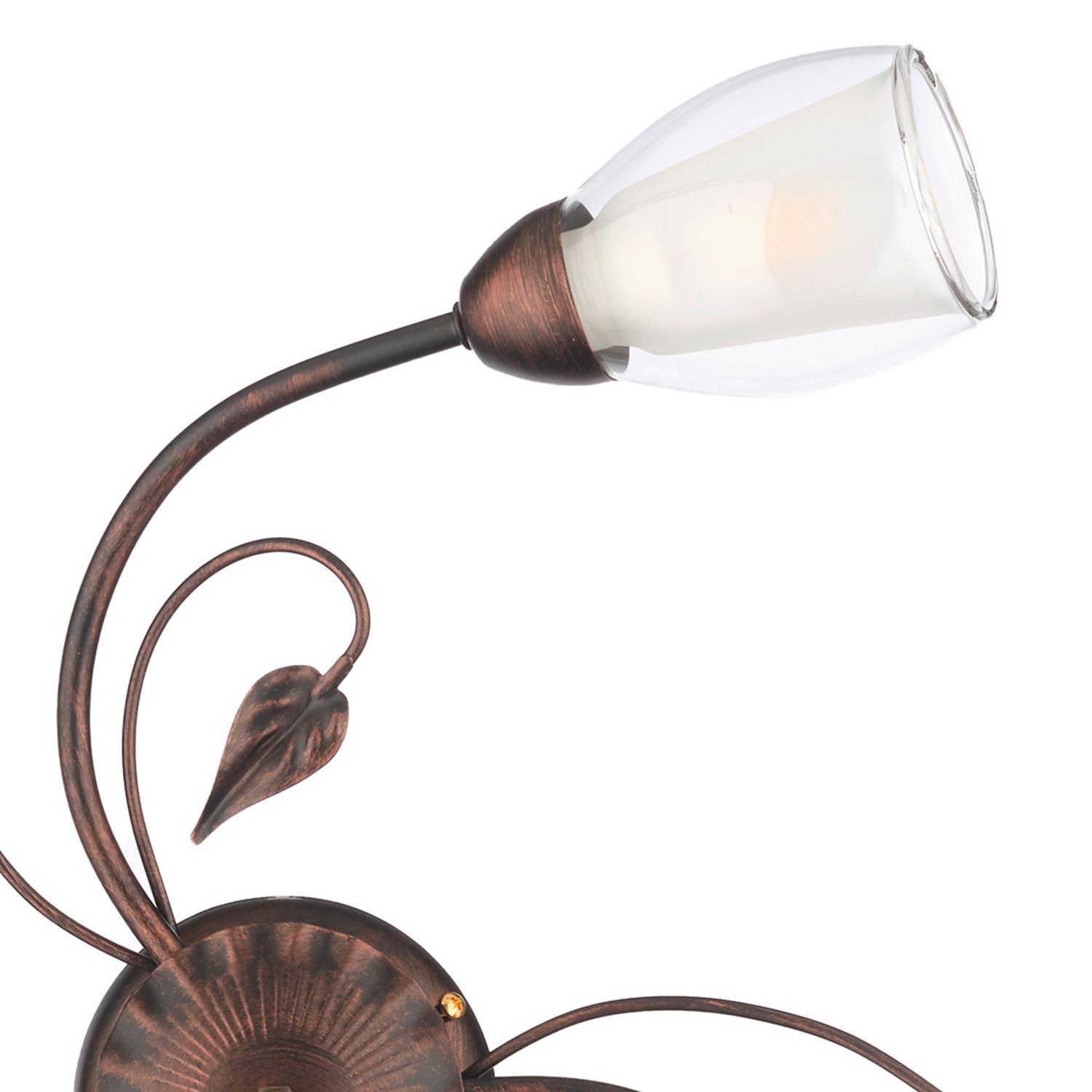 Deckenleuchte Rosso Bronzefarben D: 50 cm - Bronzefarben, KONVENTIONELL, Glas/Metall (50/20cm)