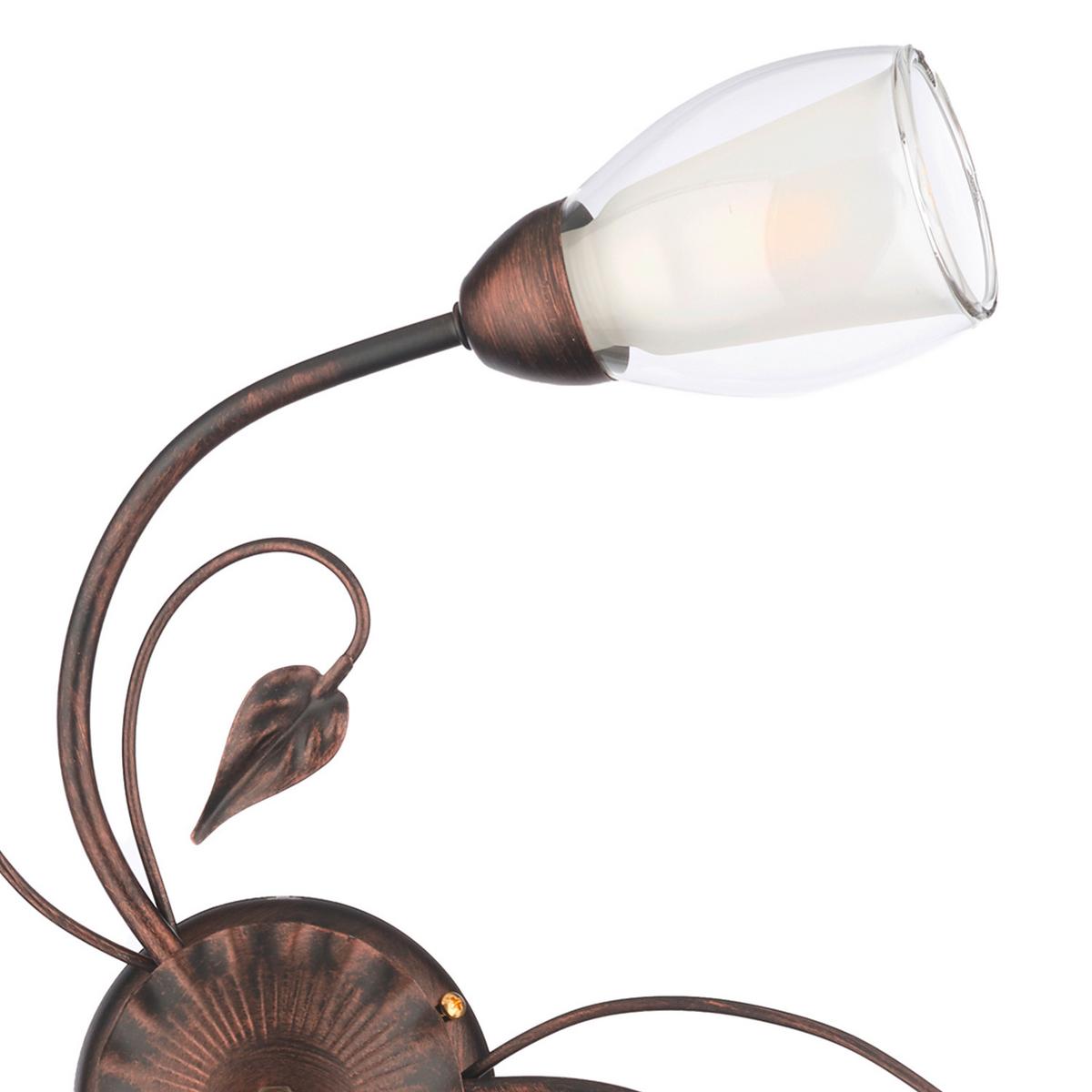 Deckenleuchte Rosso Bronzefarben D: 50 cm - Bronzefarben, KONVENTIONELL, Glas/Metall (50/20cm)