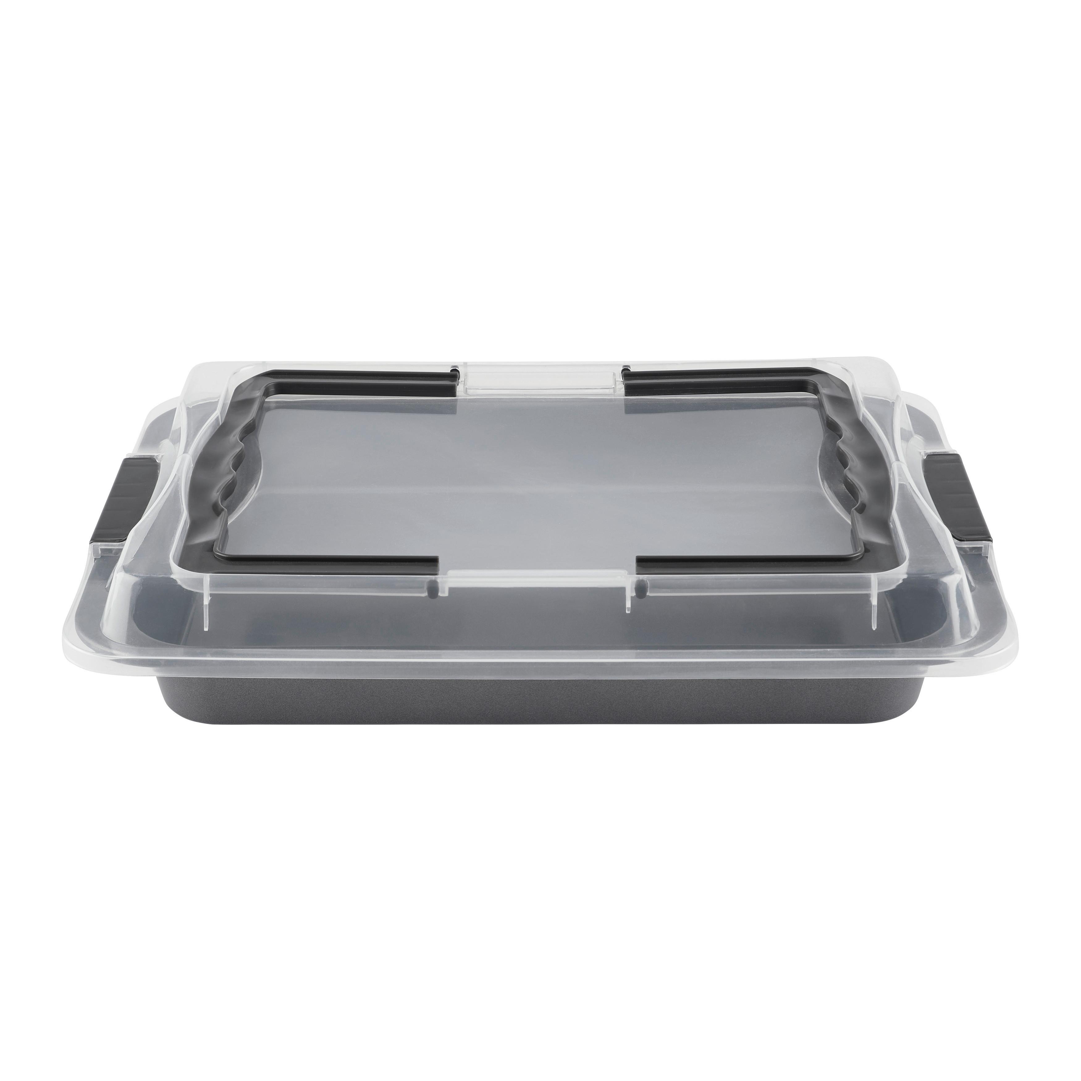 Přenosný box na moučniky , plech + víko - šedá/průhledné, Konvenční, kov/plast (29/4/42cm) - Mömax