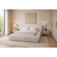 POLSTERBETT Vanessa Creme 160x200cm - Creme/Schwarz, MODERN, Holz/Metall (160/200cm) - MID.YOU