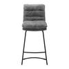 Barová židle KONA světle šedá - šedá/černá, Moderní, kov/dřevo (44/103/59cm) - Bessagi Home