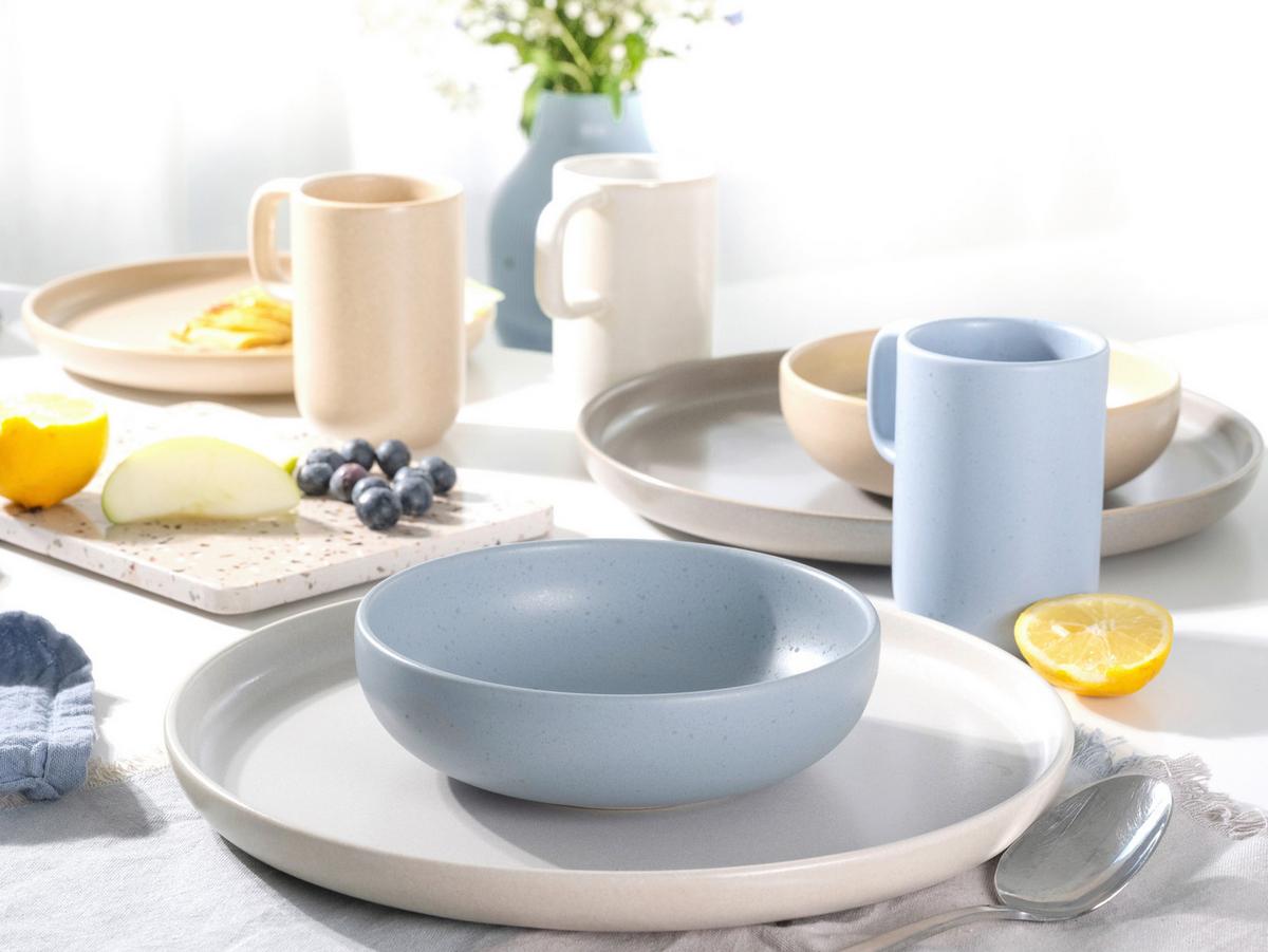 Kombiservice Uno Nordic, Creme, 16-Tlg. - Sandfarben/Creme, Basics, Keramik - Creatable