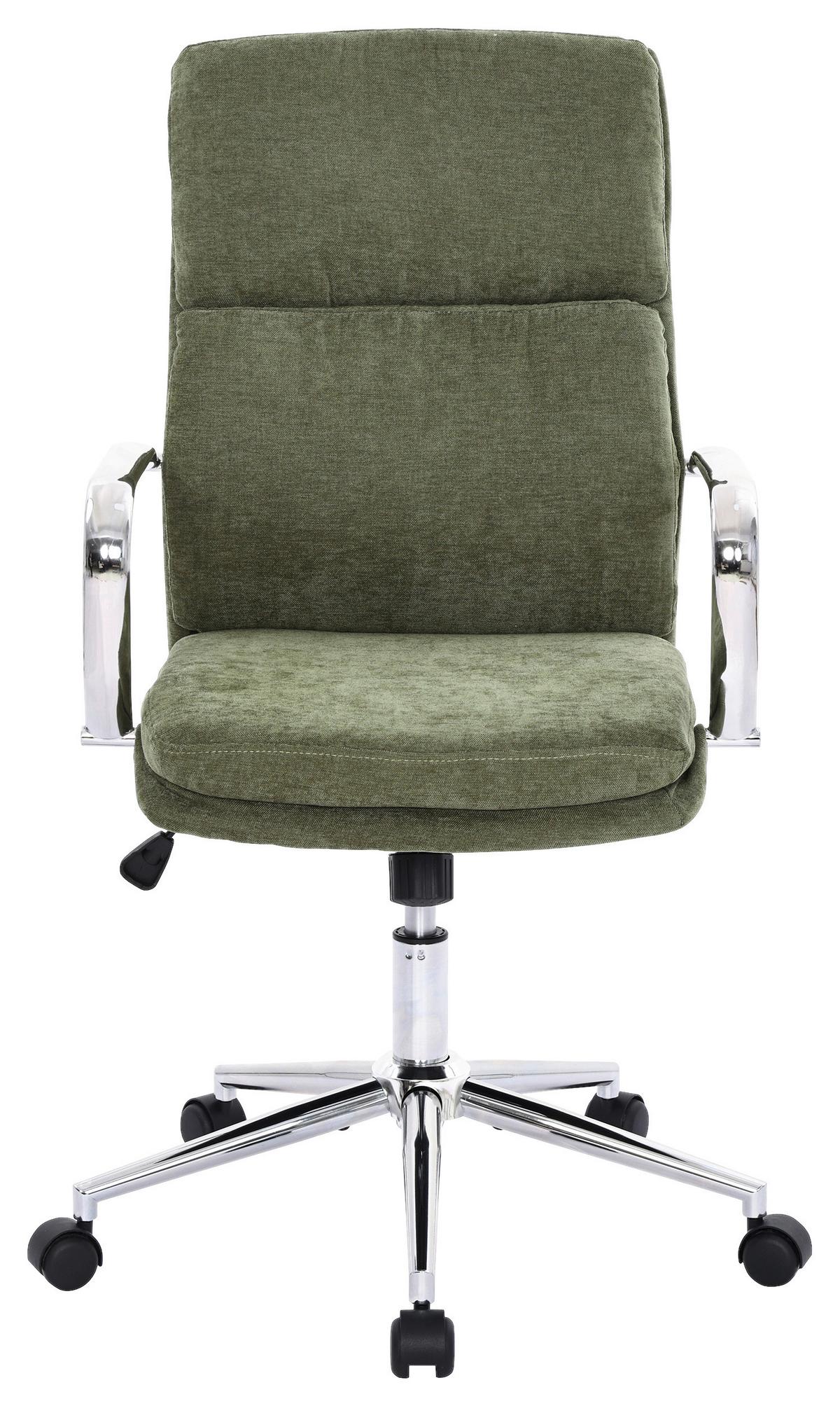 Drehstuhl Verona Grün B: 56 cm - Chromfarben/Grün, MODERN, Holz/Kunststoff (56/100-110/65,5cm) - Livetastic