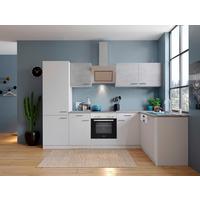 Eckküche Malia L-Küchenblock 280 cm - Graphitfarben/Weiß, Basics, Holzwerkstoff (280/172cm) - Respekta