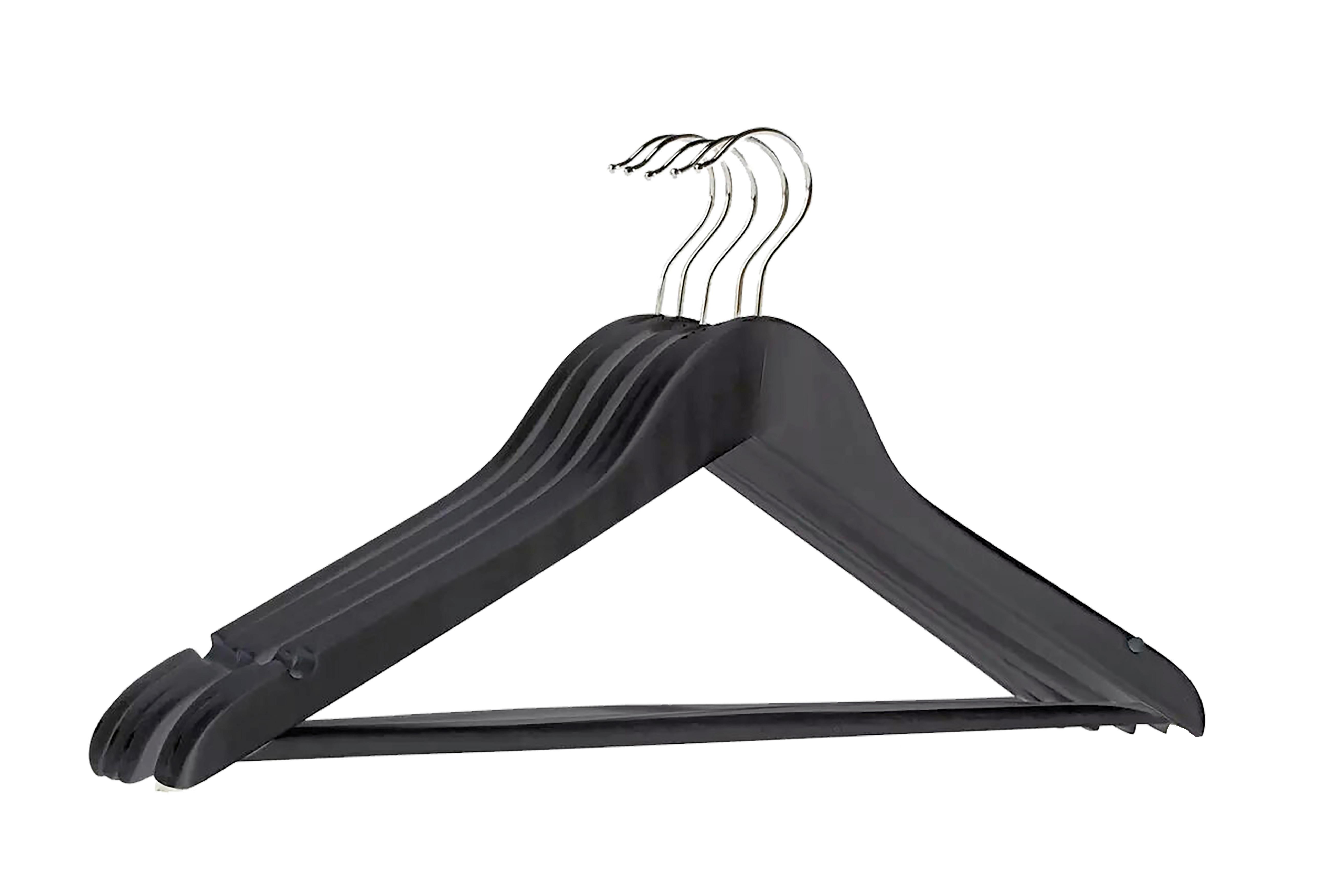 Sada vešiakov 5ks KATHRIN -EXT- - čierna/biela, Konventionell, kov/kompozitné drevo - Modern Living