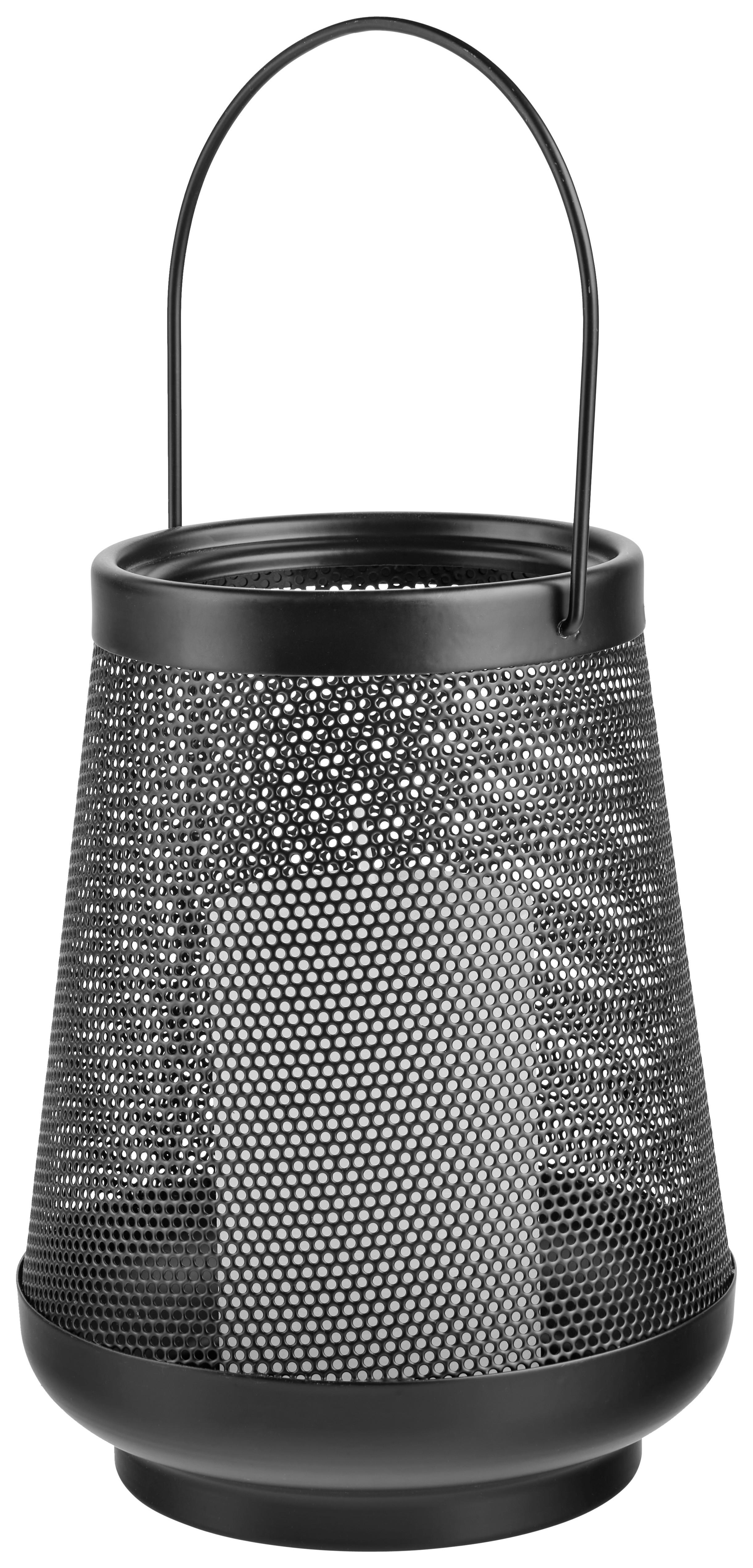 LUCERNA THEO - černá, Moderní, kov (15/19,5cm) - Modern Living