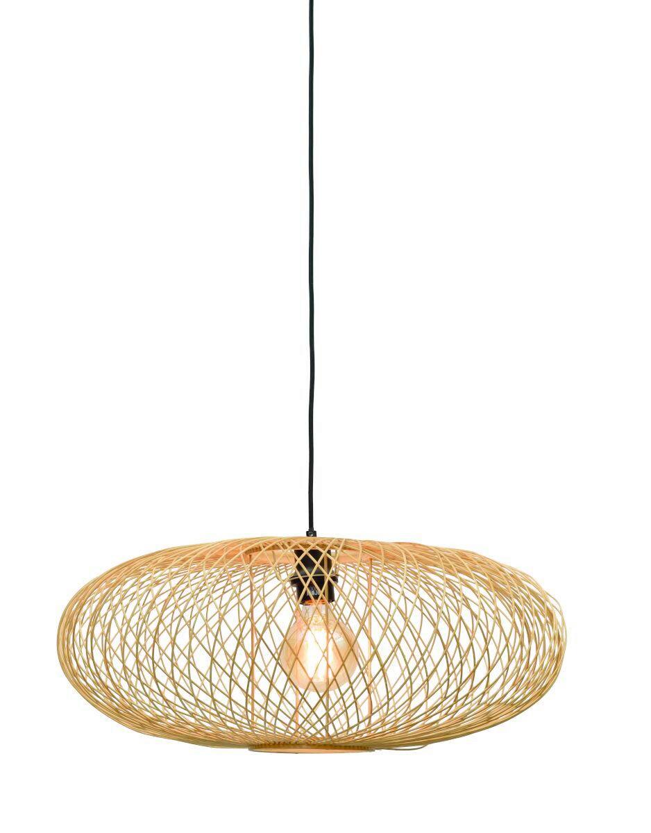 Hängeleuchte Cango H: 40 cm 1-Flammig höhenverstellbar - Hellbraun, Natur, Naturmaterialien (63/40cm) - Good & Mojo