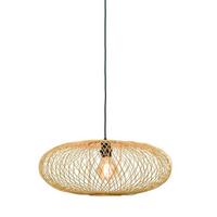 Hängeleuchte Cango H: 40 cm 1-Flammig höhenverstellbar - Hellbraun, Natur, Naturmaterialien (63/40cm) - Good & Mojo