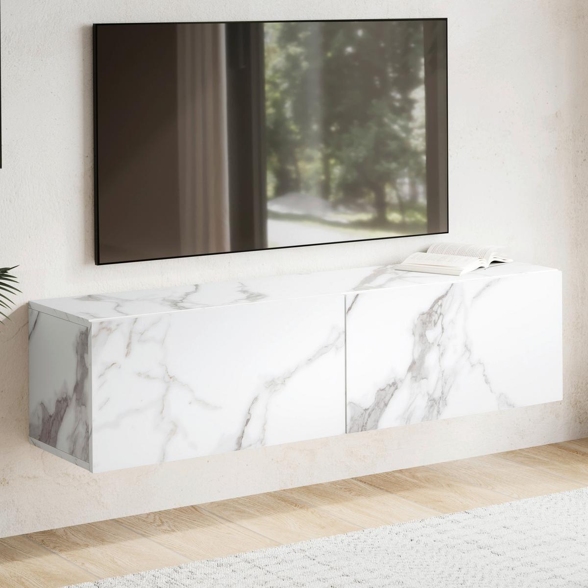 Lowboard Weiß B: 120 cm - Weiß, Design, Holzwerkstoff (120/30/30cm) - MID.YOU