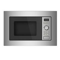 Mikrowelle Nabo Silber 1000 W 5 Leistungsstufen Timefunktion - Edelstahlfarben, Basics (59,4/38,2/33cm) - Nabo