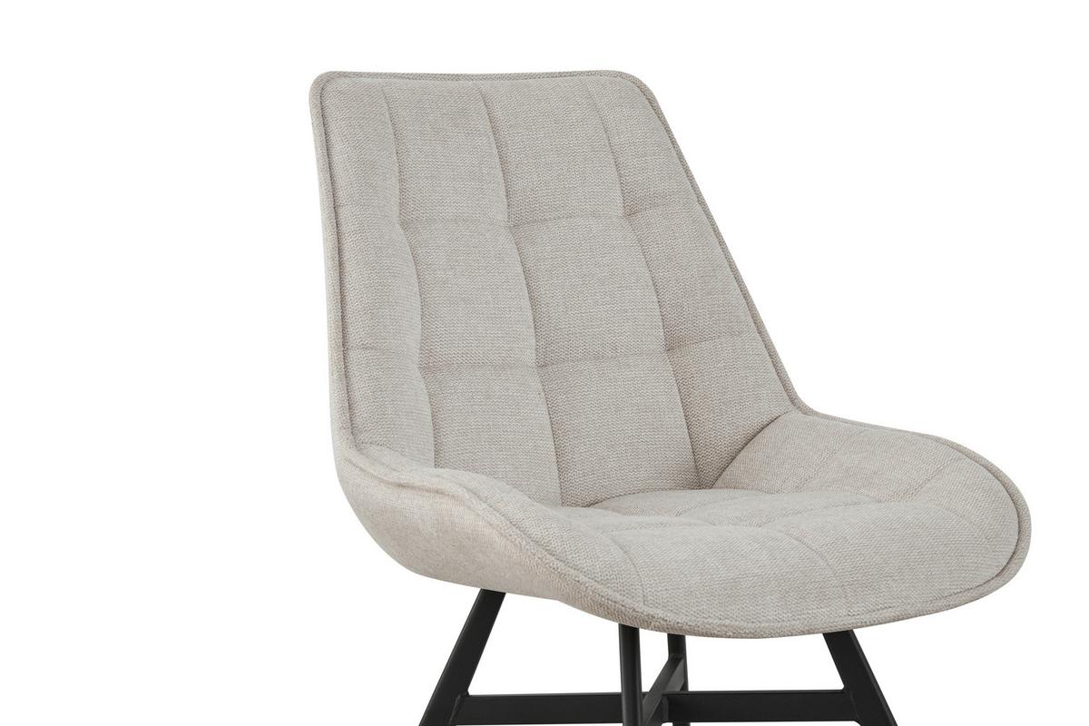 Stolička LUNA béžová - čierna/béžová, Modern, kov/drevo (53/87/61cm) - Mömax
