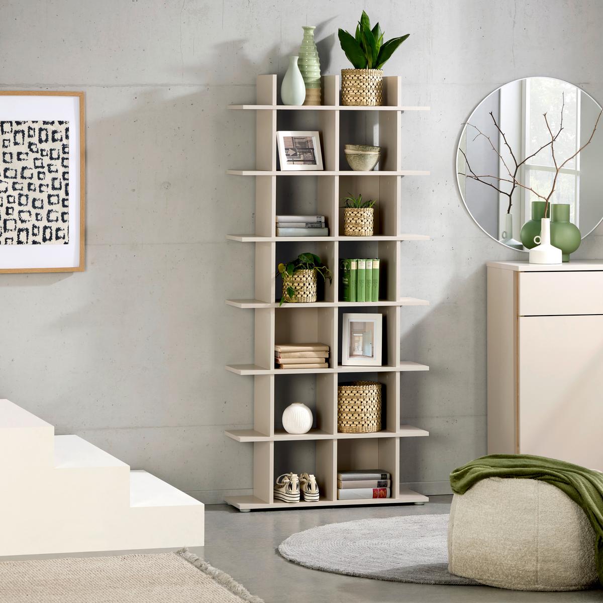 Regal Otto Kaschmir H: 175,2 cm - Kaschmir, Trend, Holzwerkstoff (79,8/175,2/25,5cm)