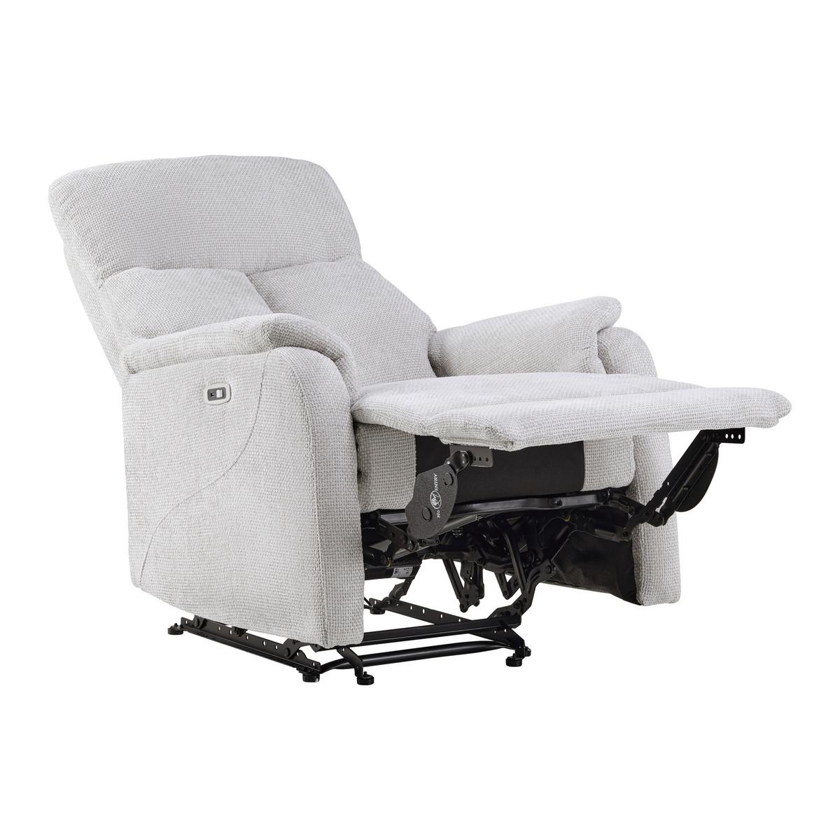 Relaxační křeslo JOHNSY, sv.šedá - černá/světle šedá, Moderní, kov/textil (75/106/91cm) - Mömax