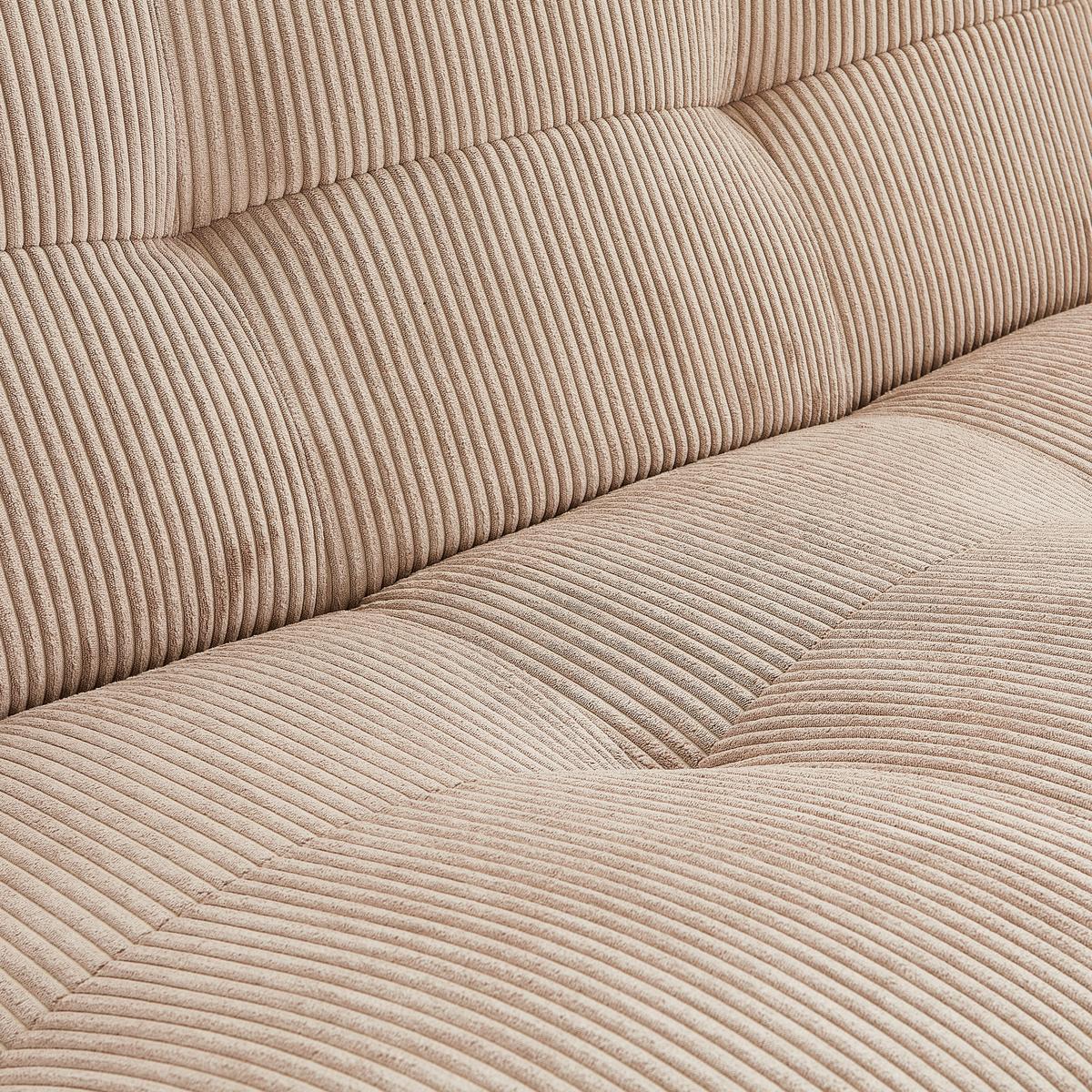 Modul Sofa Giselle Ecke B: 105 Cm Cord Taupe - Taupe, Trend, Textil (105/80/105cm) - Livetastic