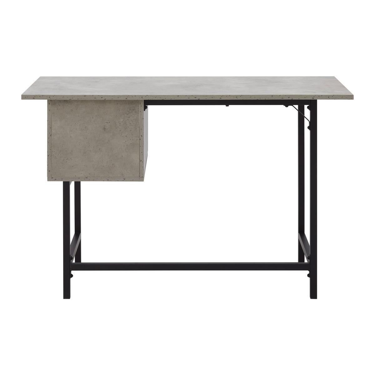 Psací stůl DONETTA 120x60 cm - šedá/černá, Moderní, kov/plast (120/60/75cm) - Bessagi Home