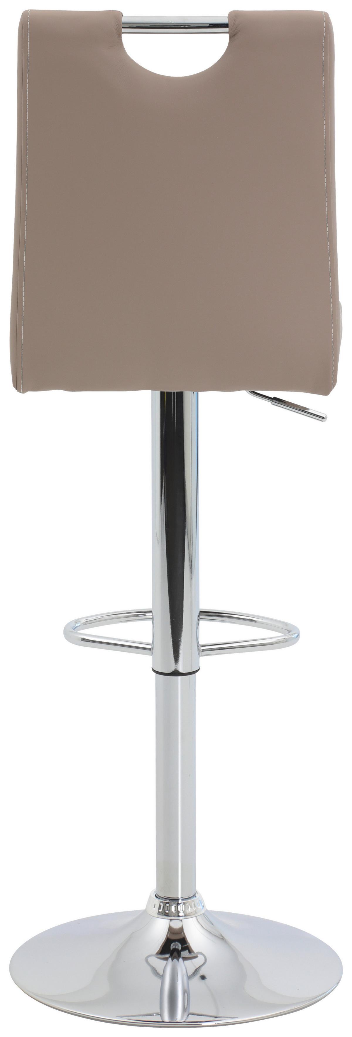 Barhocker-Set Miranda H - Chromfarben/Weiß, MODERN, Textil/Metall (38/97-119/50cm) - MID.YOU
