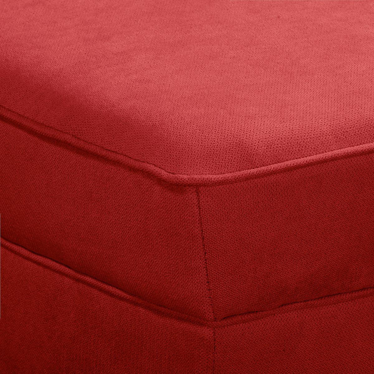 Récamiere Pako Rot B: 185cm - Rot/Braun, Design, Textil (185/93/75cm) - Livetastic