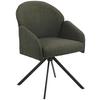 Armlehnstuhl Holly drehbar Webstoff Moosgrün, B: 56,5 cm - Grün, MODERN, Textil/Metall (56,5/61/84cm)
