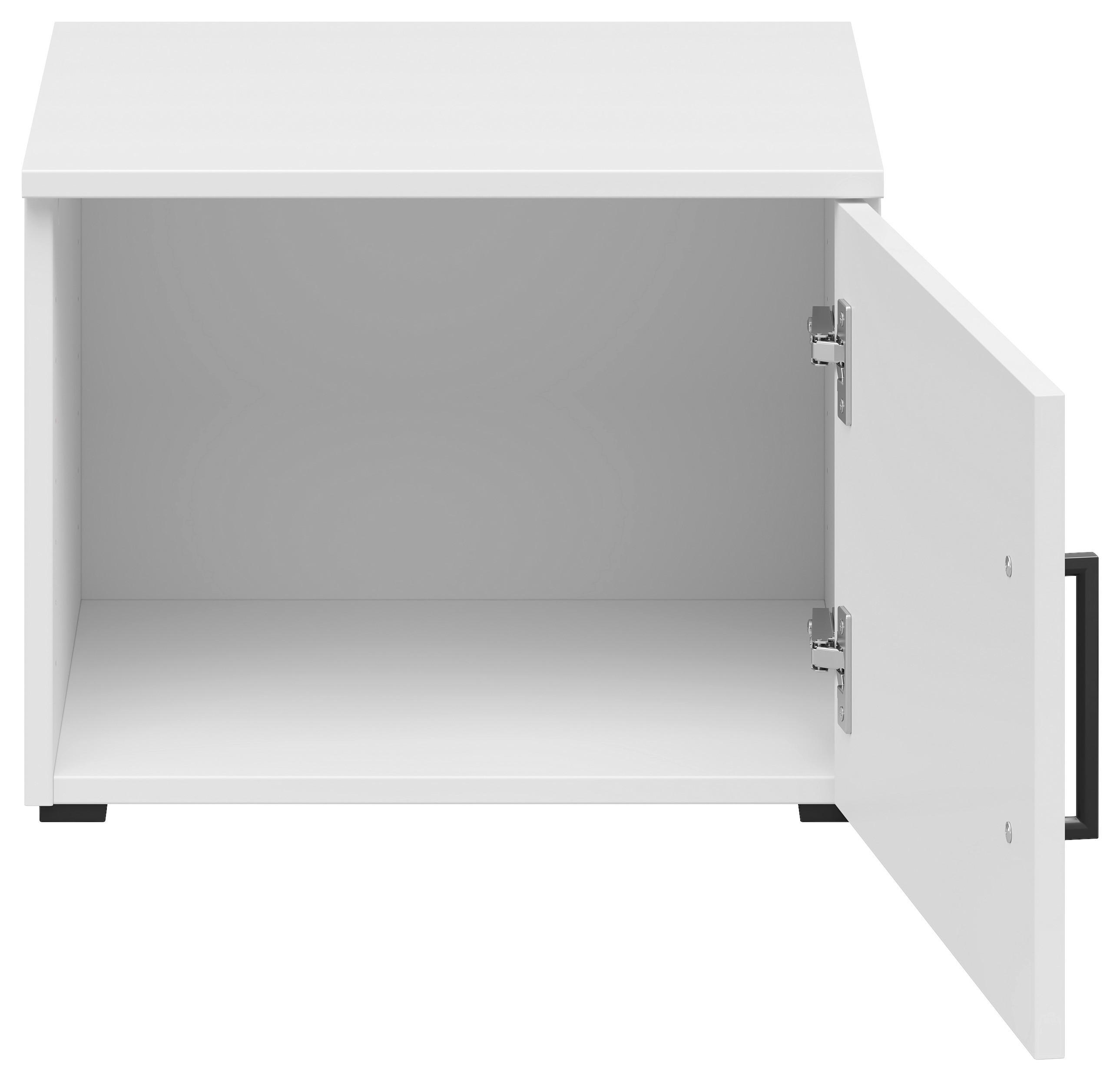 Nástavec na skříň Cabinet š: 45 cm - bílá/černá, Moderní, kompozitní dřevo/plast (45/35/40cm)