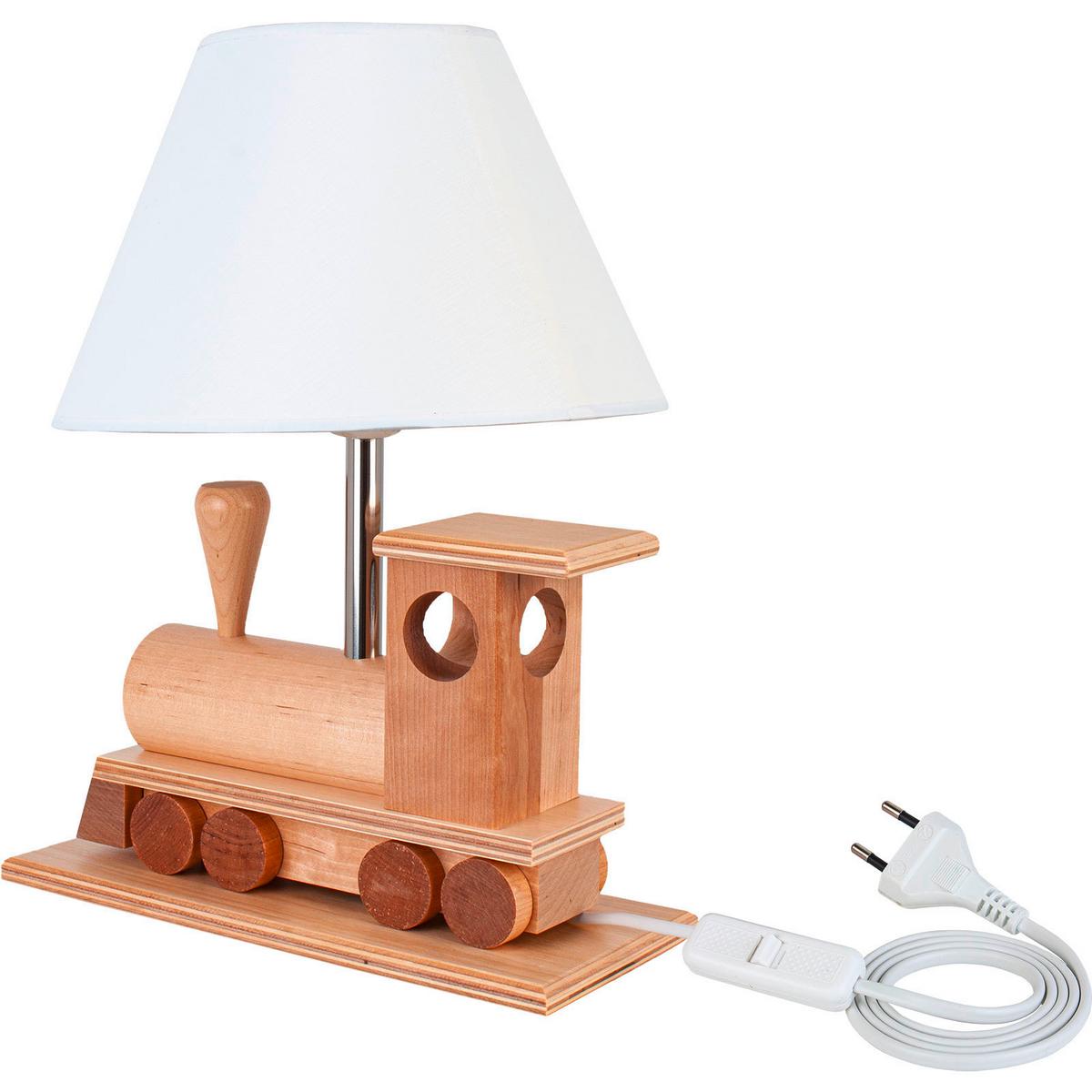 Kindertischleuchte 4112002 Lokomotive Nat. - Naturfarben, Natur, Holz (32/14/27cm)